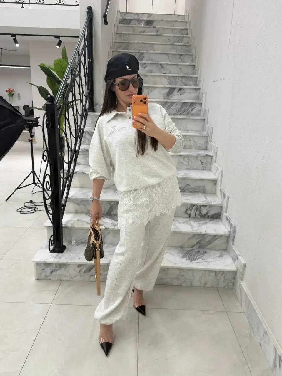 трикотажные костюмы,костюм женский вязаный,женский трикотажный костюм,брючный комплект,костюм брючный белый