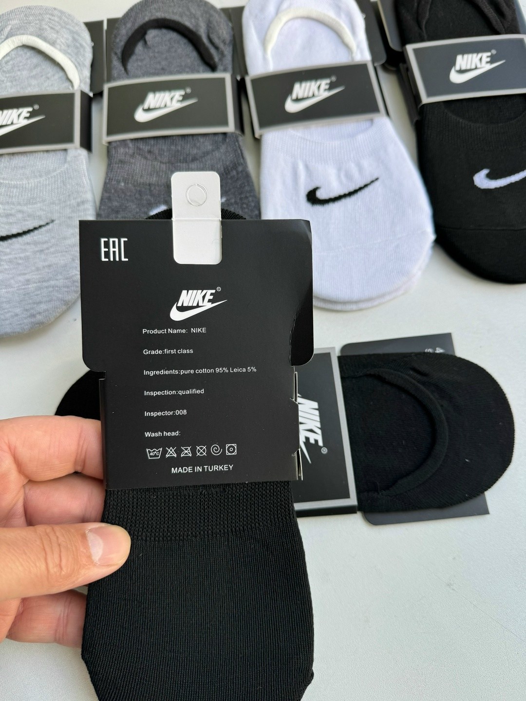 подследники мужские,носки мужские,носки средние хлопковые набор 5 пар nike,носки найк следки,носки набор короткие следки