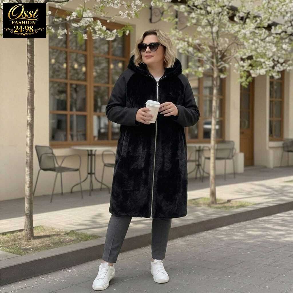 комбинированное пальто,стильное пальто,пальто меховое,удлиненное пальто,женская дубленка