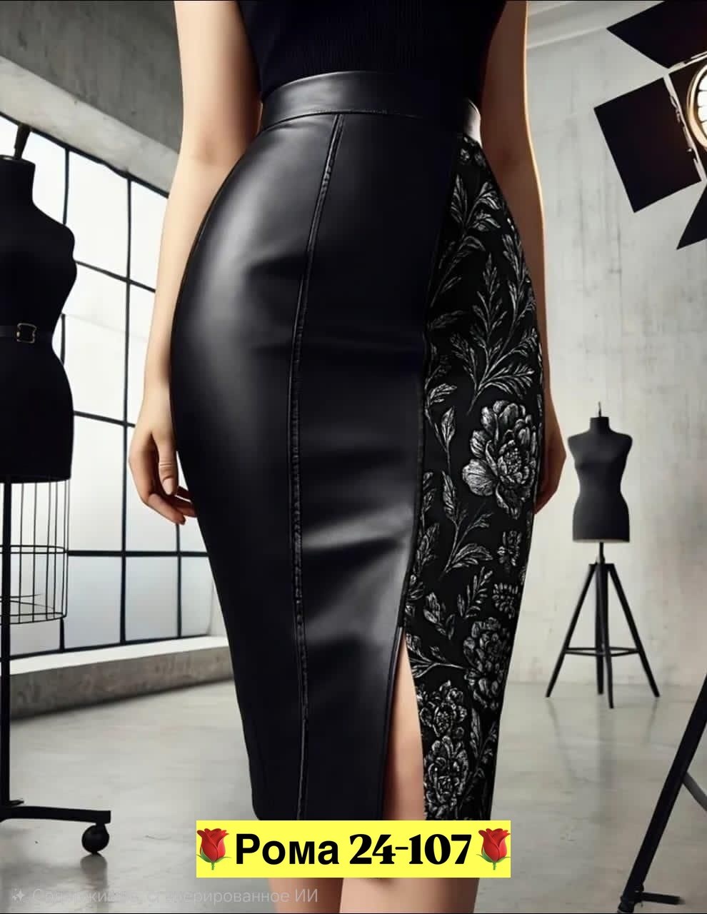 кожаная юбка,женская кожаная юбка,юбка женский darya vorobyova черный искусственная кожа,юбка из экокожи,юбка стильная