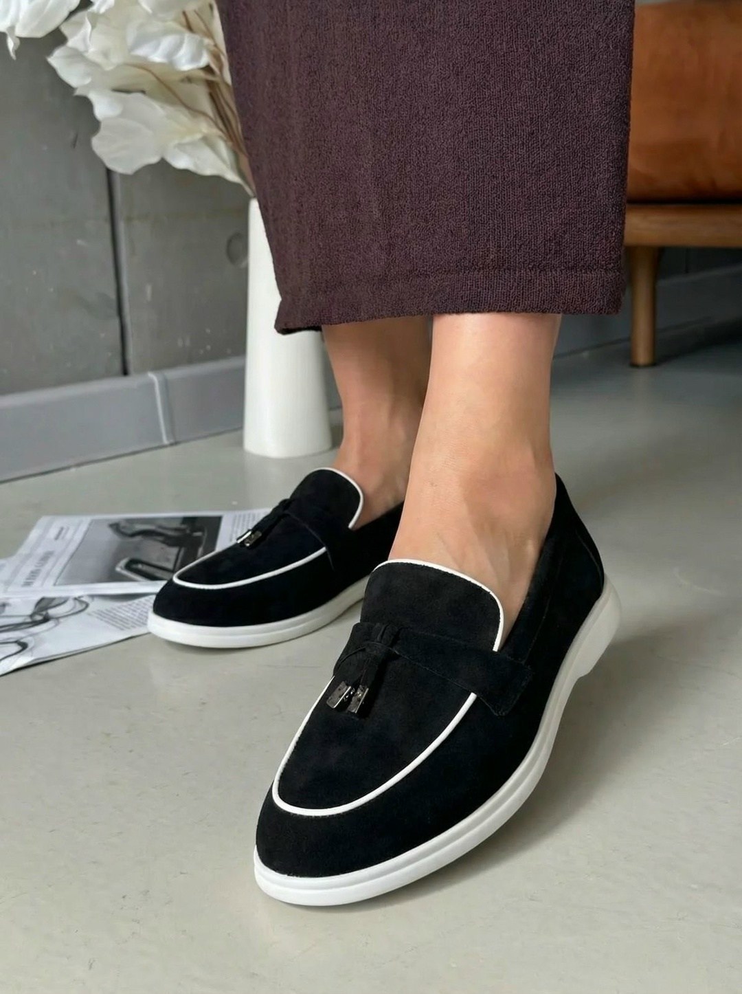 лоро пиано  женская лоферы,лоферы замша,мокасины,лоферы женские,лоферы замшевые