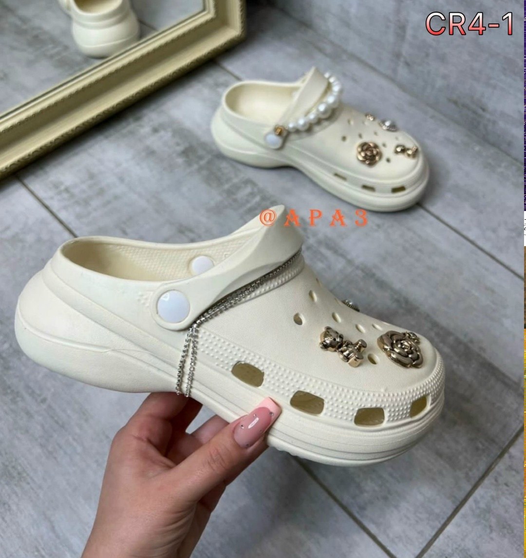 женские кроксы,кроксы с жемчужинами,шлепанцы женские,женские сабо crocs,сабо женские