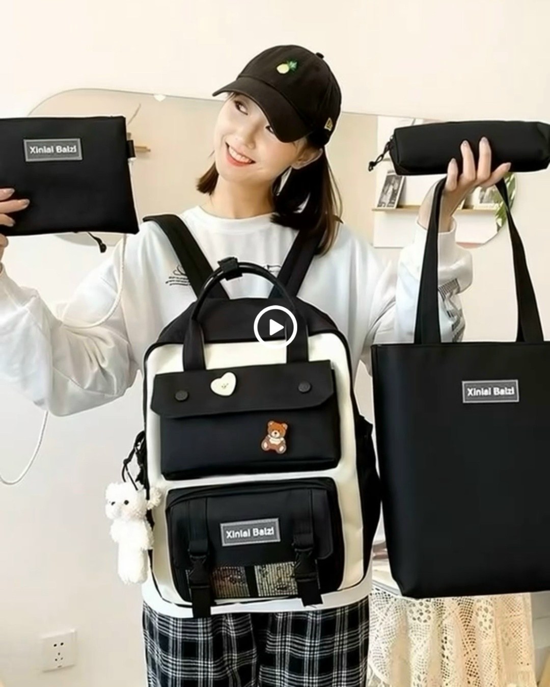 рюкзак школьный для девочки 5 в 1 набор шоппер,рюкзак школьный для подростков набор 4 в 1,рюкзак для школа,рюкзак korea look набор для девочек школьный,рюкзак набор