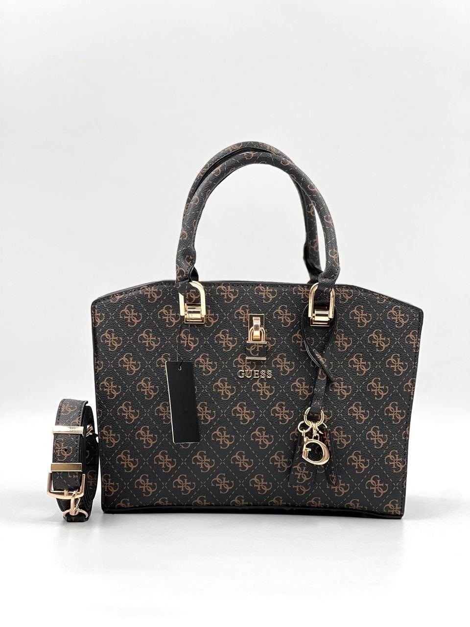 сумка женская guess,сумка guess,сумка женская guess lux,сумка guess тоут,сумка guess c g логотипом светло-серый 33х23х15 см