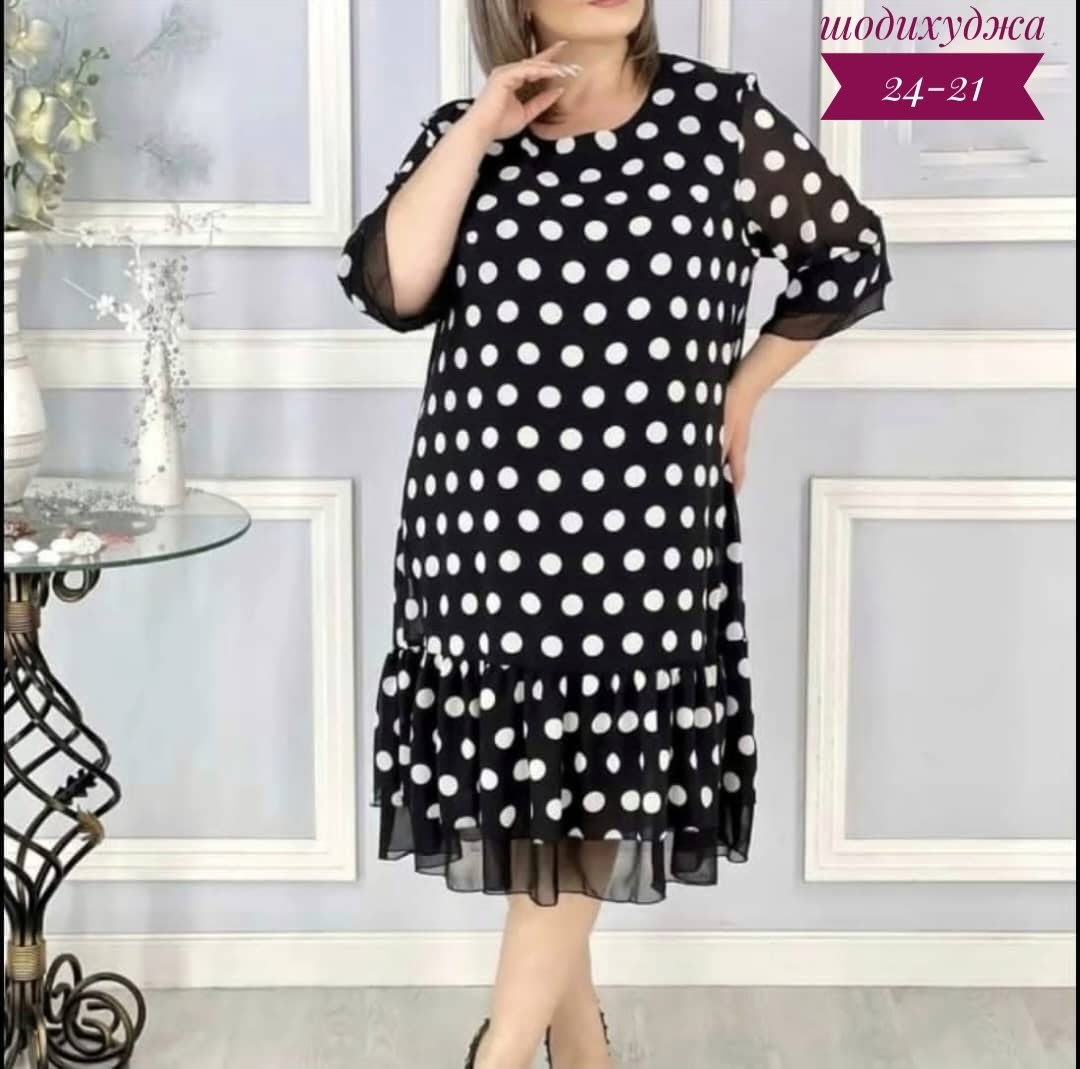 платье женское,платье в горошек,вечернее платье больших размеров нарядное в горошек saliya brand,платье больших размеров,нарядное платье