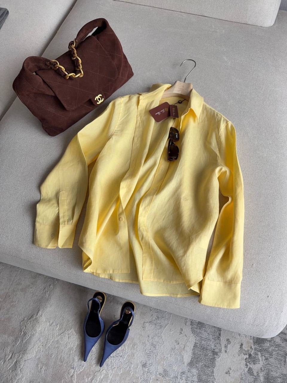 желтая рубашка,женская рубашка,рубашка повседневная,льняная рубашка,рубашка модная
