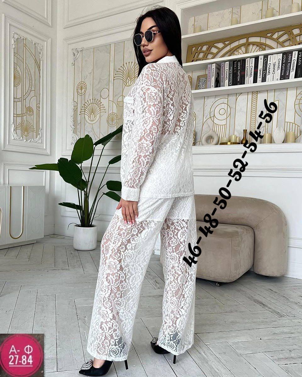 костюм двойка гипюр,костюм кружевной брючный с поясом гипюр emberens,гипюровый костюм,брючный костюм,женский костюм двойка гипюр