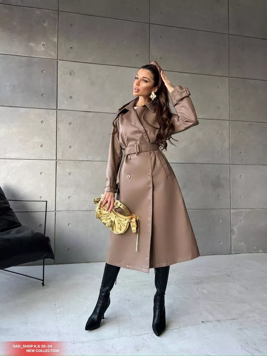 тренч из экокожи,тренч женский,тренч плащ кожаный длинный simile instyle 332809250,плащ женский тренч кожаный тренч оверсайз,тренч кожаный