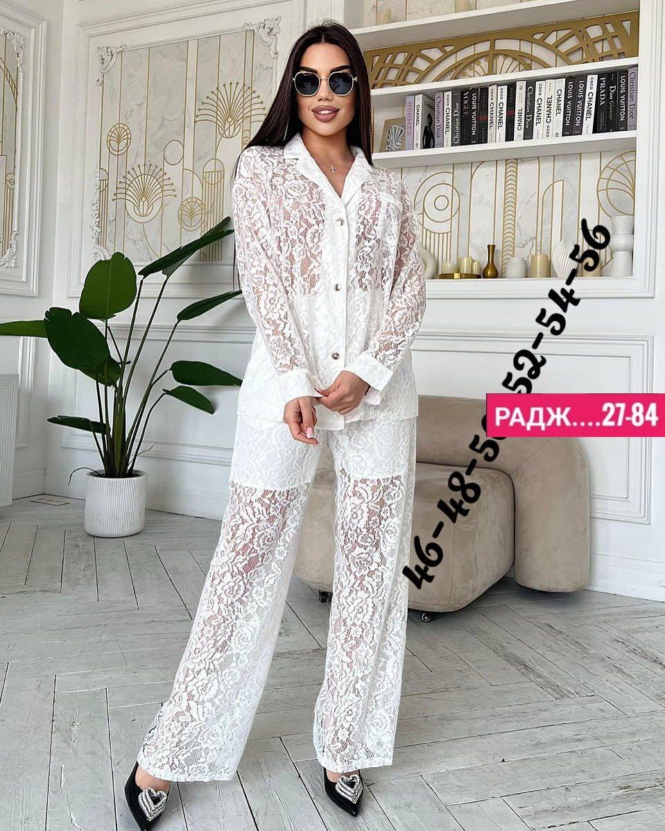 брючный костюм с кружевным,костюм двойка гипюр,костюм гипюровый брючный,костюм кружевной брючный havadi,женские костюмы