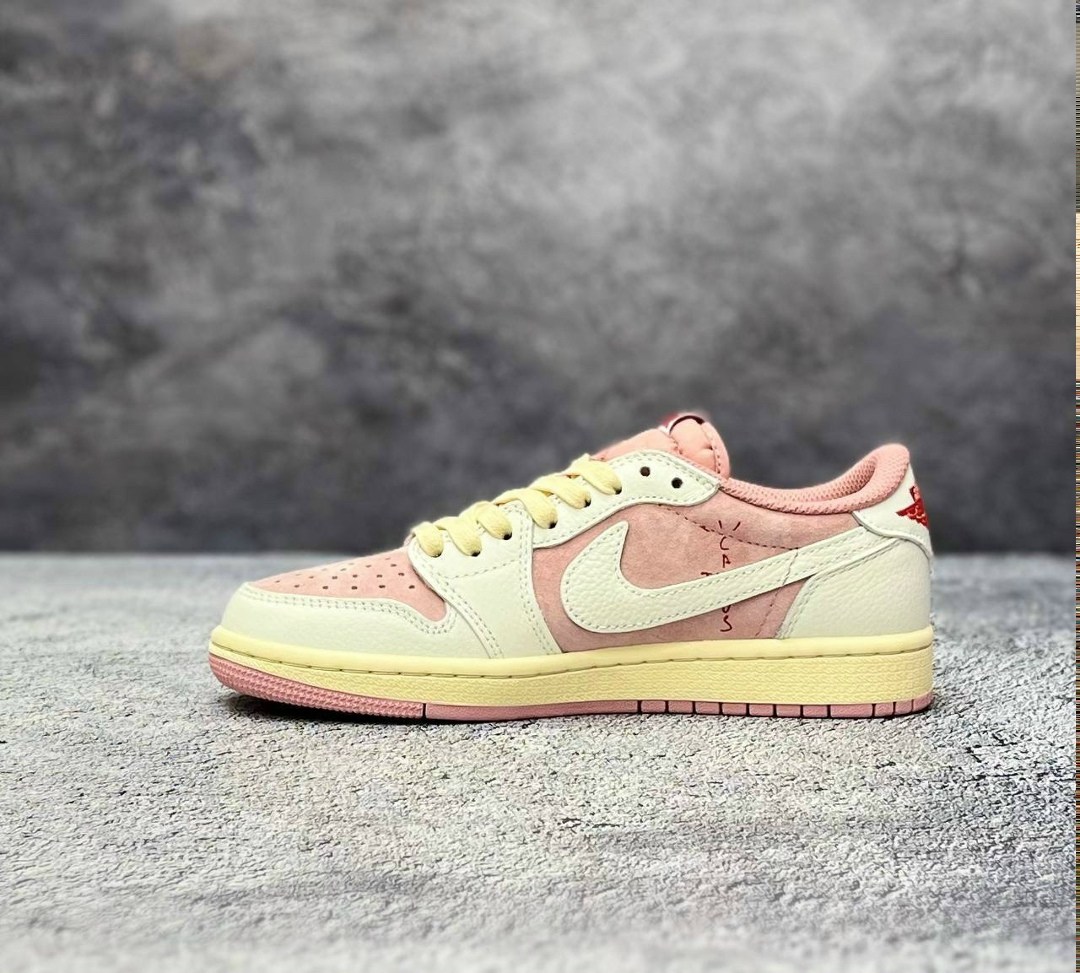 travis scott x air jordan 1 low sail/shy pink,кроссовки travis scott x air jordan 1 low,кроссовки nike air jordan 1 low travis scott,nike air jordan 1 low x travis scott sail shy pink,женские кроссовк