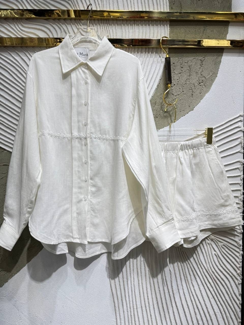 льняные шорты,комплект пижама,женская пижама,повседневная рубашка,летние наряды