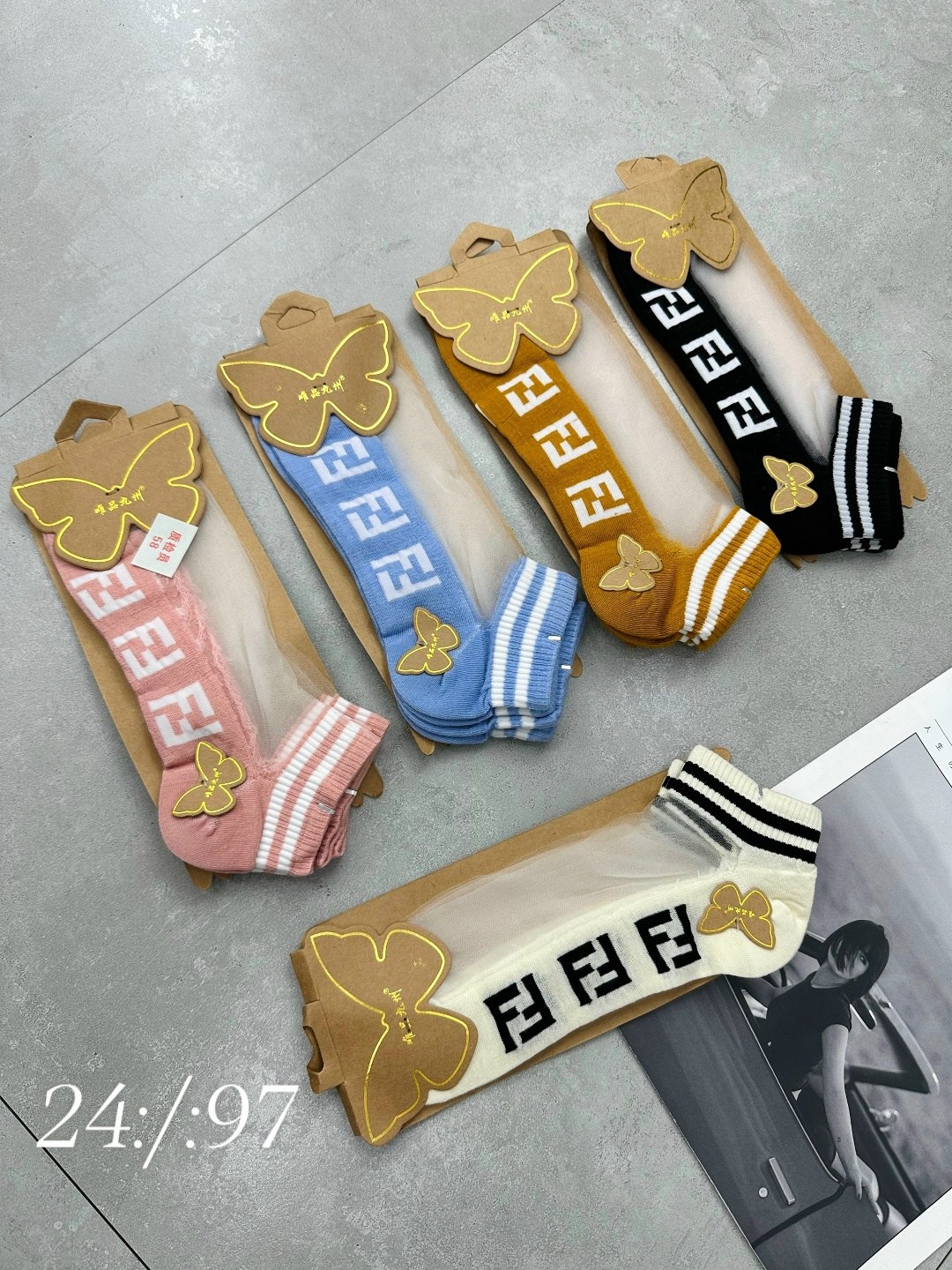 носки женские 10 пар,носки женские,носки fendi,брендовые носки,модные носки