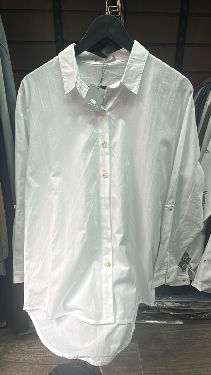 рубашка женская,белая рубашка женская,женские блузки и рубашки,белая рубашка с принтом на спине женская,женская рубашка с принтом