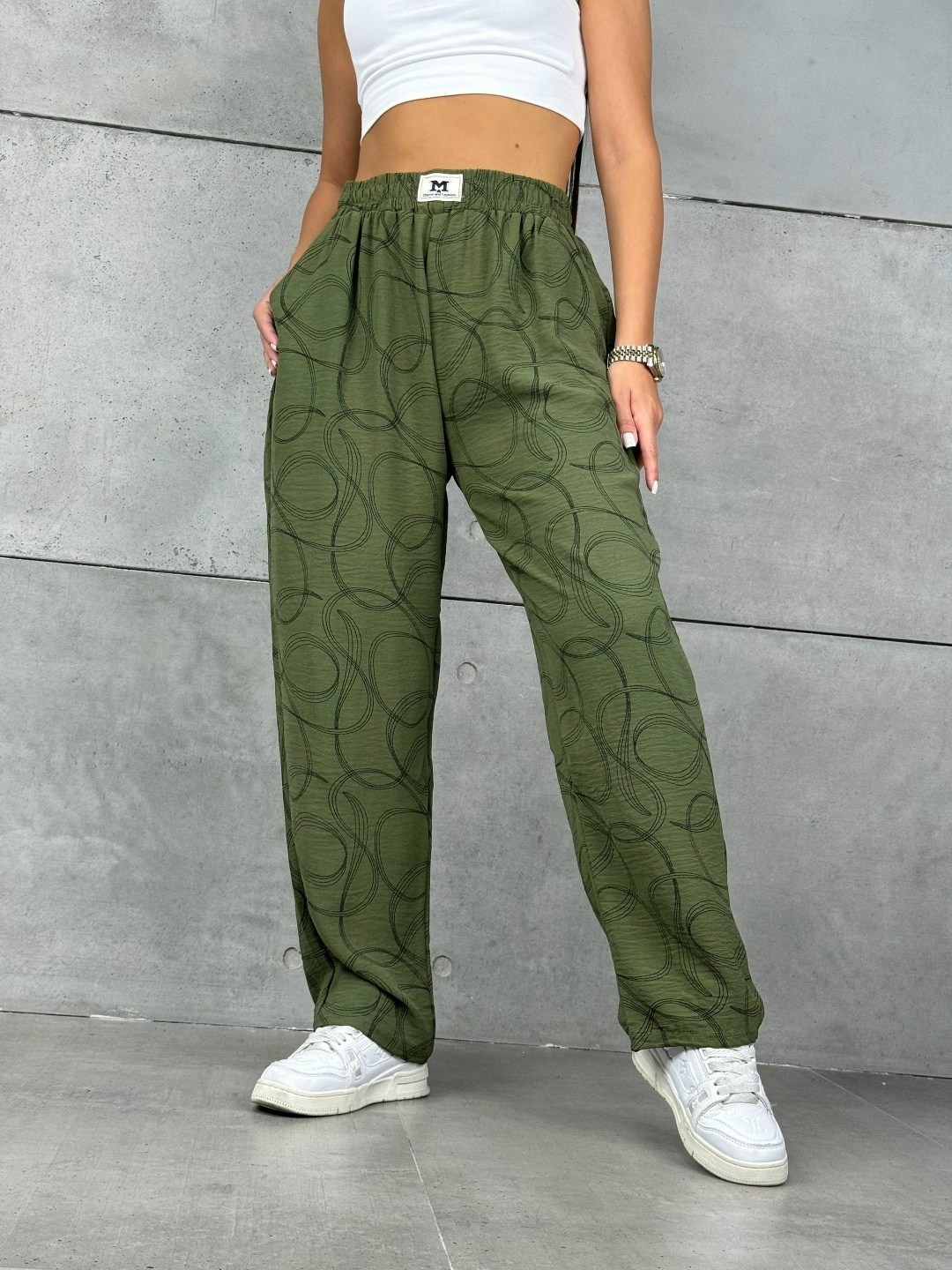 повседневные брюки,модные брюки,брюки женские,брюки с принтом,комбинированные брюки