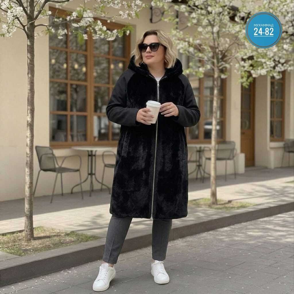 пальто комбинированное,стильное пальто,пальто женские,пальто меховое,пальто женское больших размеров
