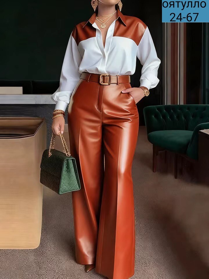 одежда брюки,женские кожаные брюки,брюки модные,брюки из экокожи,женские широкие брюки