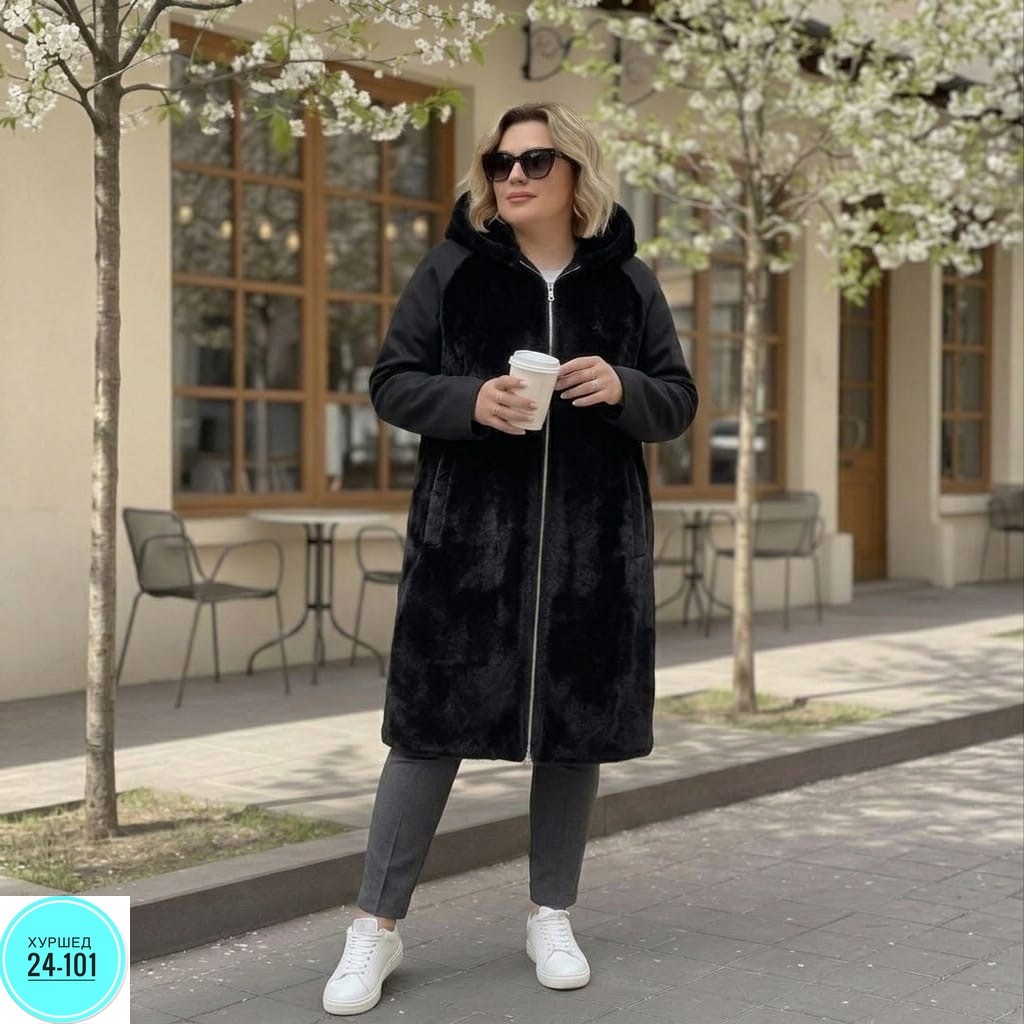 пальто комбинированное,пальто женское,женская дубленка,пальто женское больших размеров,удлиненное пальто