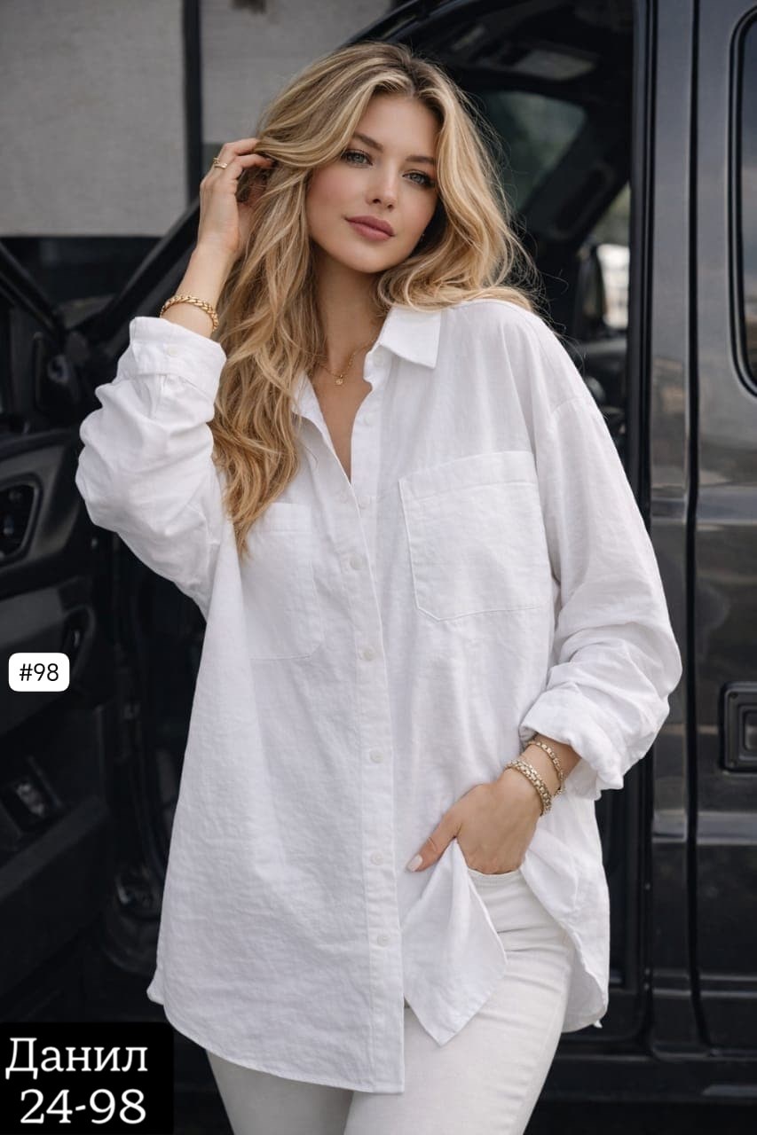 рубашка женская,белая рубашка оверсайз,рубашка оверсайз с длинными рукавами the assem 68132204,рубашка лен,льняная рубашка женская оверсайз