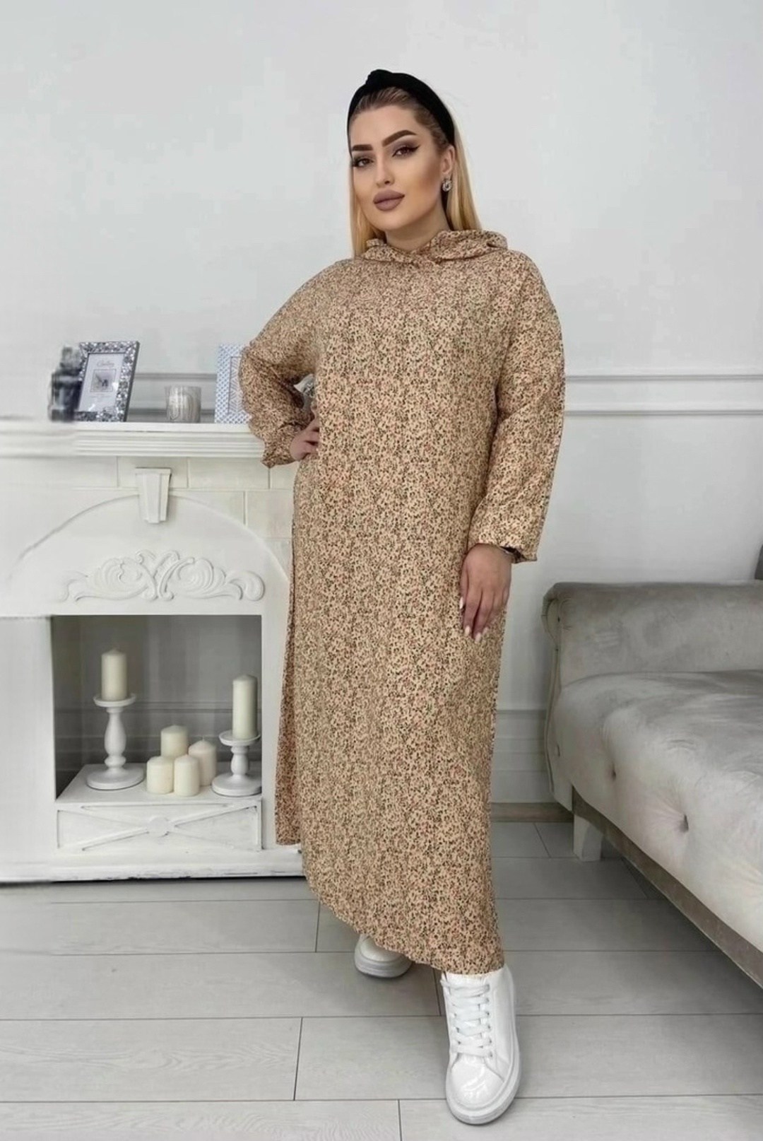 модное платье,мусульманская одежда,мусульманская платья,платье с капюшоном длинное ярусное из штапеля,платье бохо из штапеля