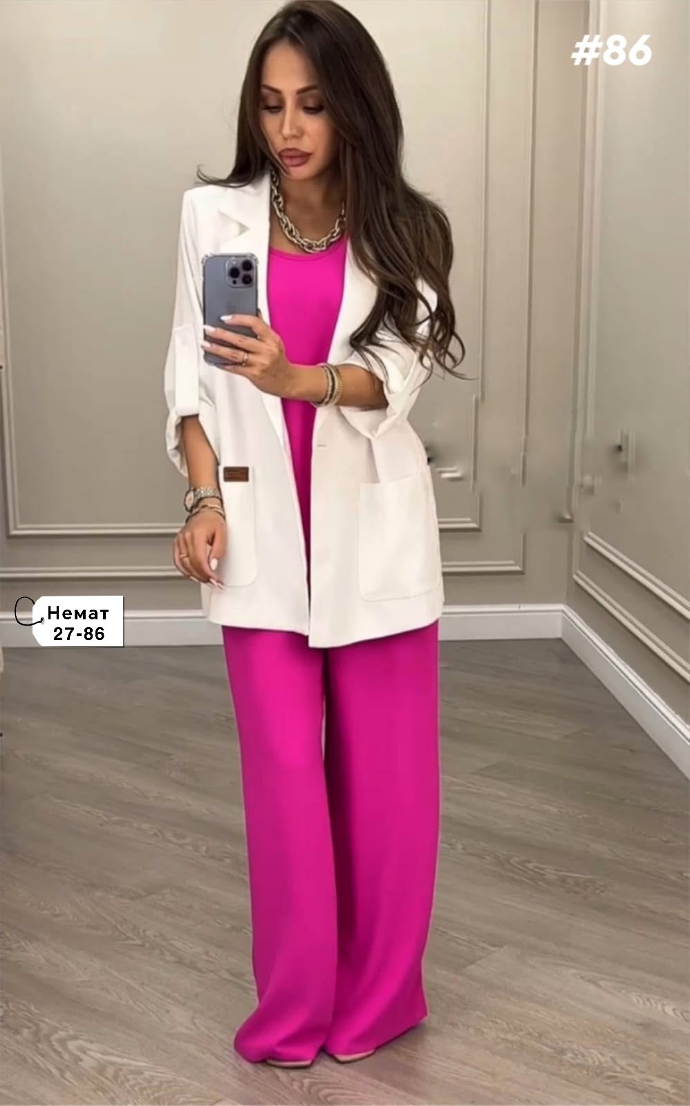 женский брючный костюм двойка,брючный костюм anelli 1398 фуксия,костюм двойка женская,брючный костюм,костюм с брюками