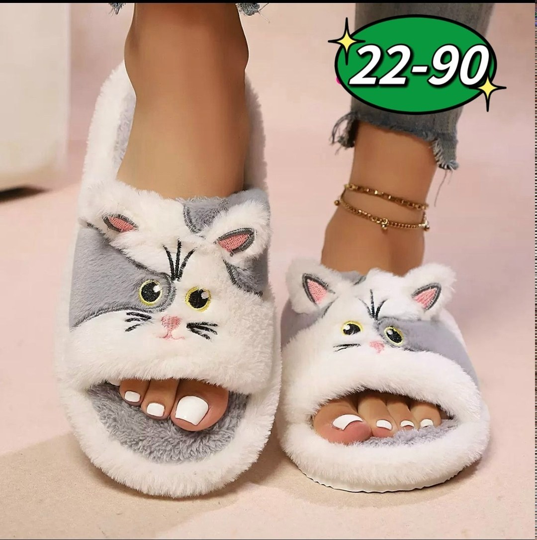 женские домашние тапочки с открытым носком,женские домашние тапочки,cat slippers женские легкие пушистые домашние тапочки,домашние тапочки пушистые женские,женские тапки