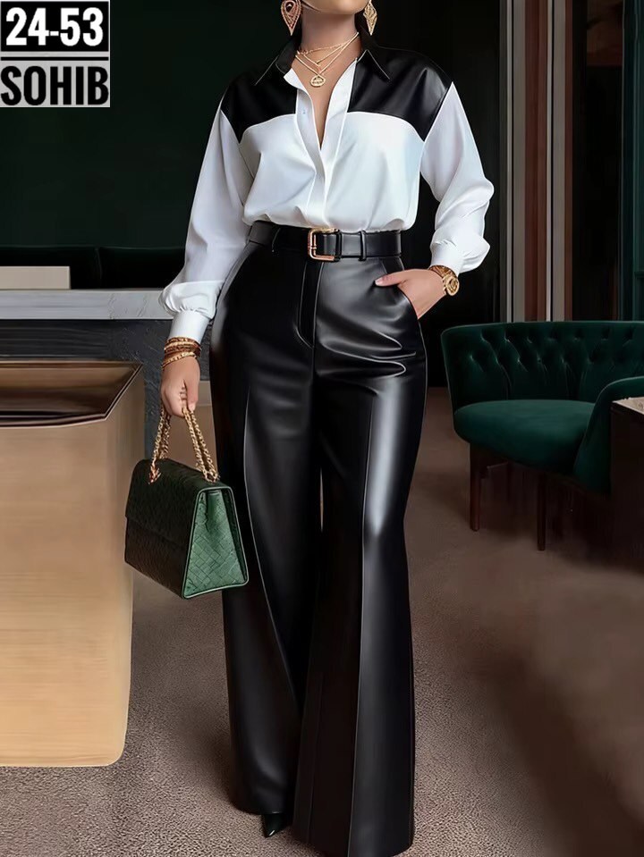 брюки из искусственной кожи с высокой талией,модные брюки,кожаные штаны,женские брюки кожаные,кожаные брюки