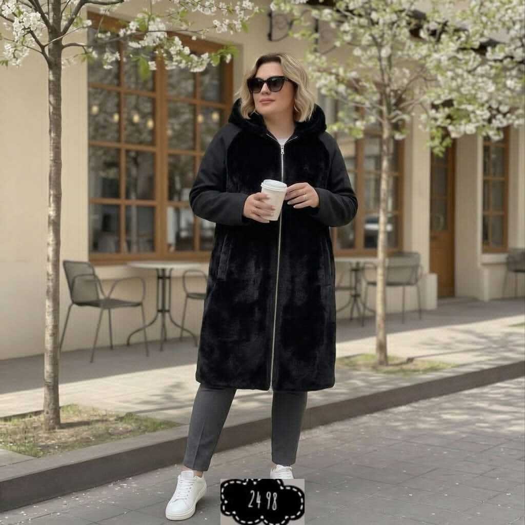 комбинированное пальто,стильное пальто,женская дубленка,женские пальто,пальто меховое