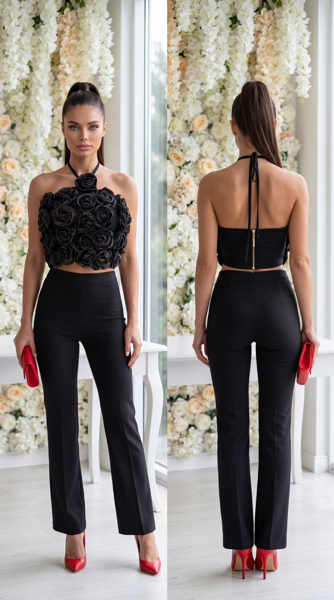 вечерний брючный костюм,брюки комплект,вечерние комбинезоны,черные брюки,