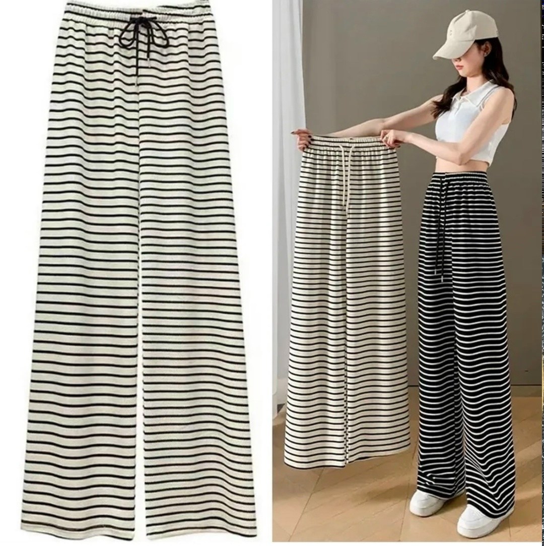 брюки женские прямые в полоску,брюки повседневные женские брюки свободного кроя,широкие брюки в черно-белую полоску для женщин,широкие брюки в полоску женские,брюки женские широкие