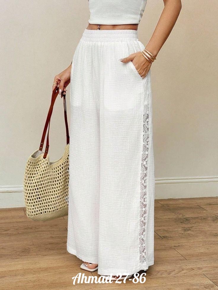 широкие брюки,летние брюки,повседневные брюки,кружевные брюки,вязаные брюки