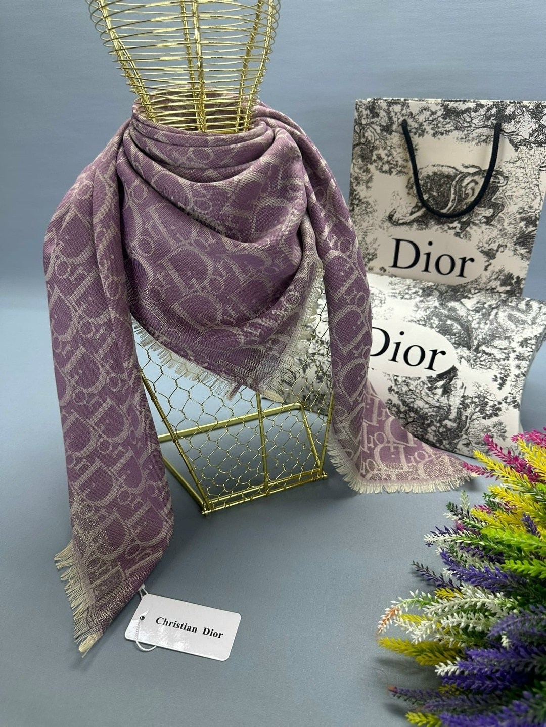 палантин платок,брендовый платок,платок dior,шарф женский платок,кашемировый платок