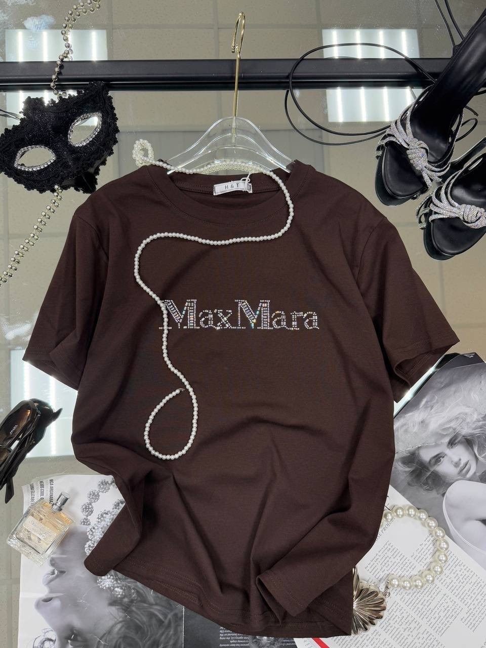 футболка y2k оверсайз zi-bella цвет шоколадный,футболки женская,футболка y2k оверсайз,футболки женская оверсайз,футболки женские с принтом