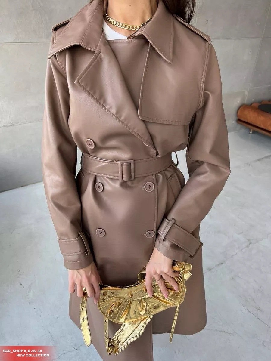 тренч из экокожи,тренч женский,тренч плащ кожаный длинный simile instyle 332809250,плащ женский тренч кожаный тренч оверсайз,тренч кожаный