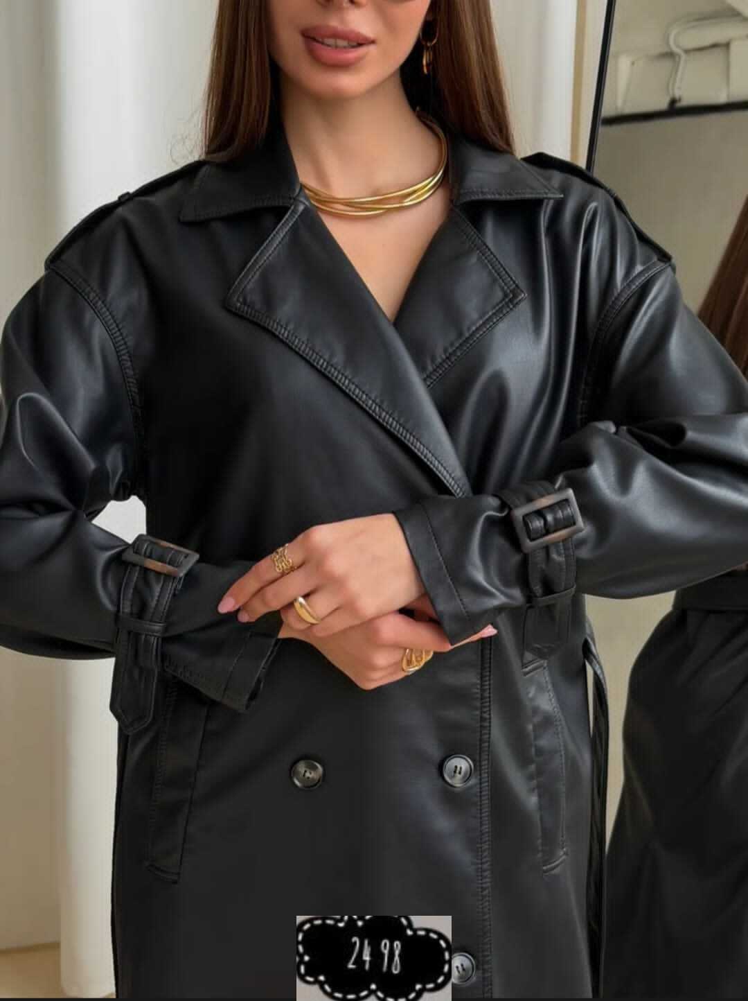 тренч кожаный длинный плащ popova.collection,плащ тренч кожаный,тренч кожаный длинный плащ emberens,плащ тренч женский 46 48,тренч кожаный длинный плащ popova.collection 261685828