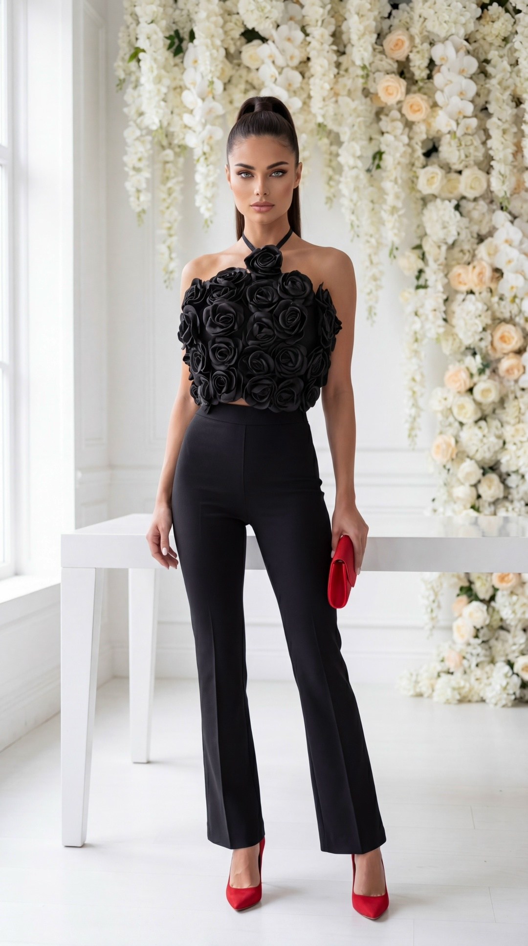 вечерний брючный костюм,брюки комплект,вечерние комбинезоны,черные брюки,