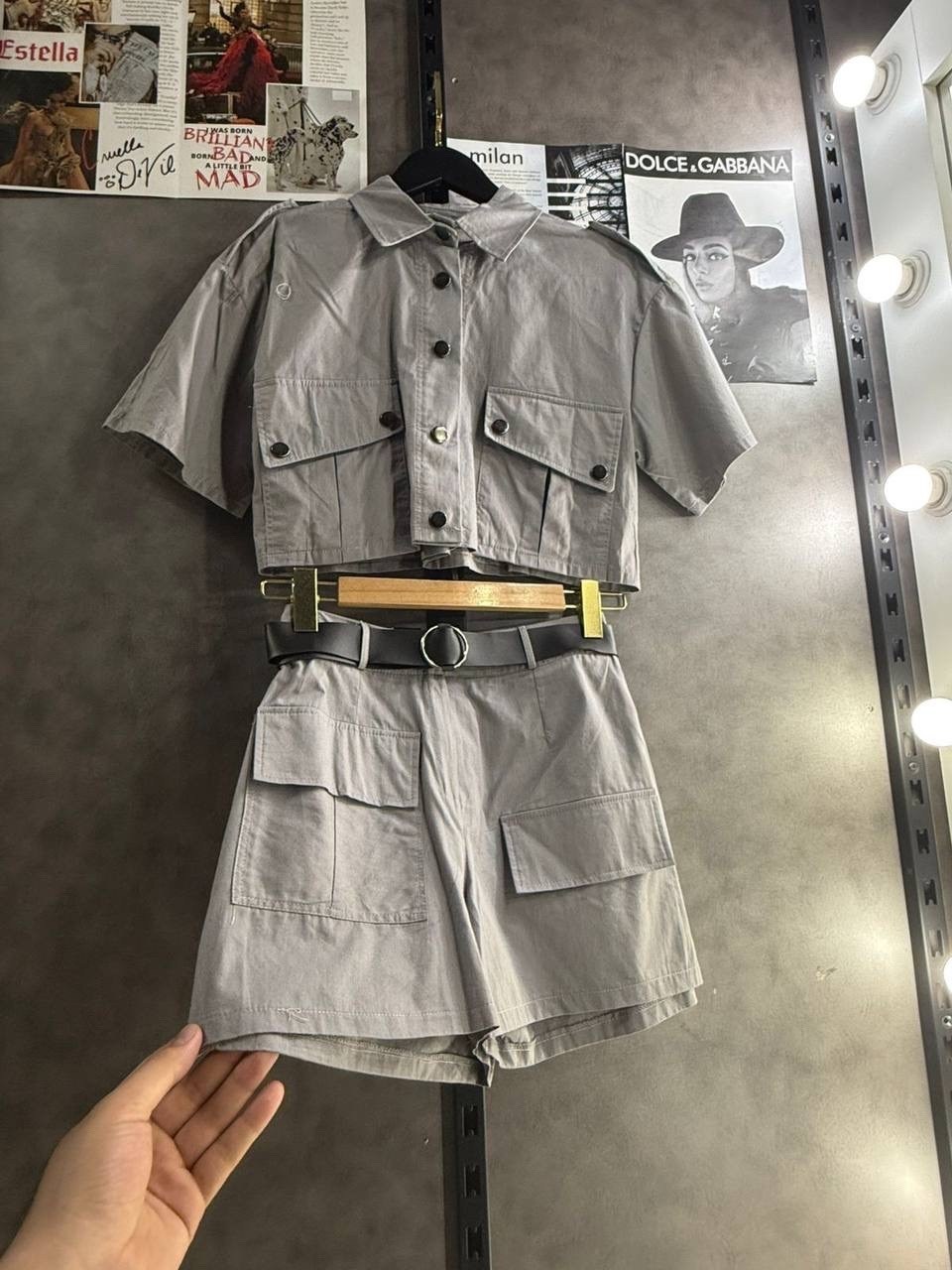 повседневный костюм,женский костюм с шортами,костюм шортами,одежда для женщин,стиль милитари