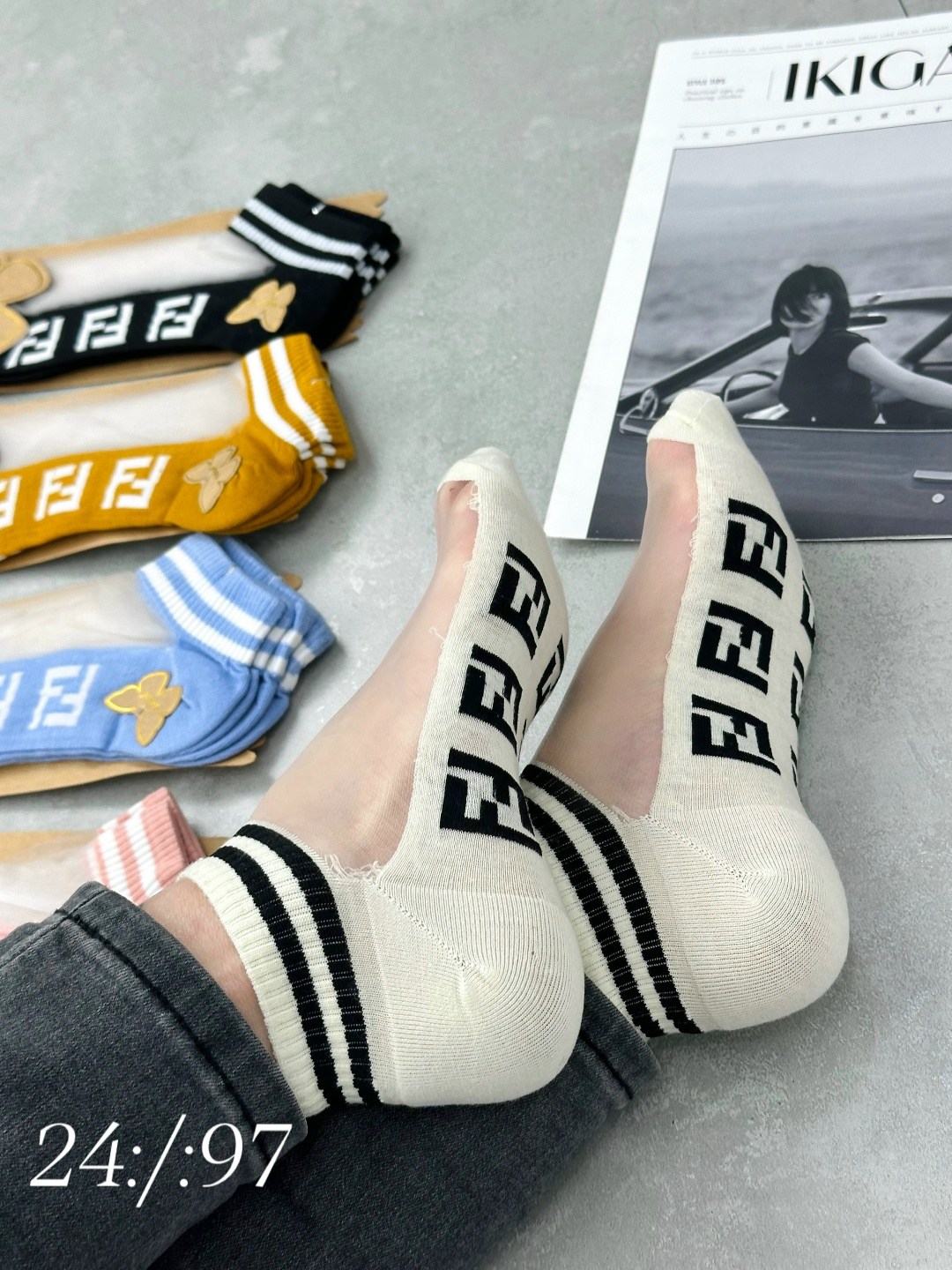 носки женские 10 пар,носки женские,носки fendi,брендовые носки,модные носки