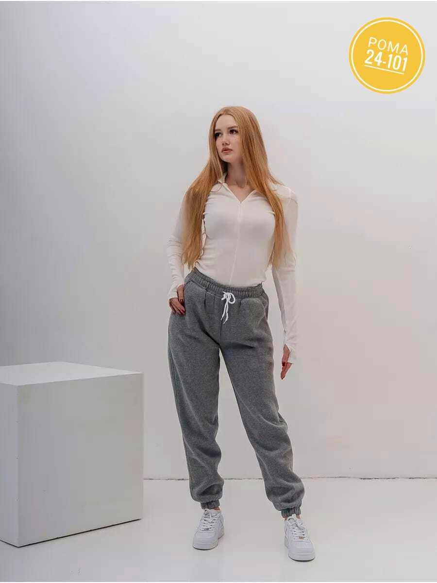 спортивные штаны женские (серый),спортивные штаны женские,спортивные брюки женские,штаны спортивные,серые брюки-джоггеры на флисе