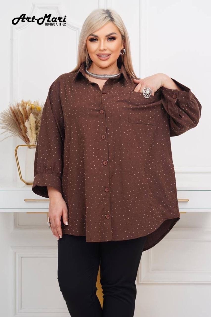 рубашка туника,блуза свободного кроя, больших размеров,блузка женская