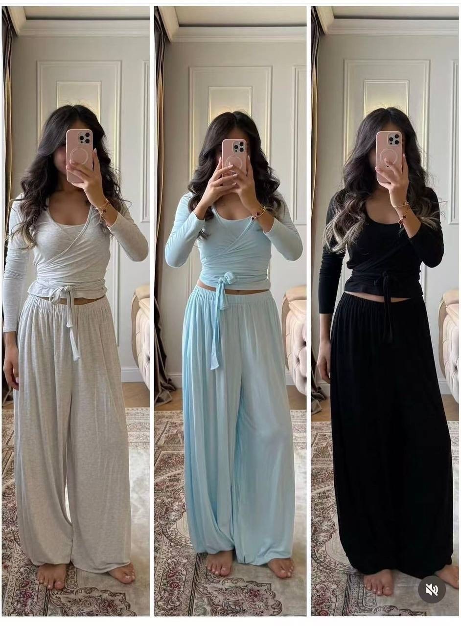 костюм с брюками,стильные наряды,пижама комплект,женские костюмы,широкие брюки