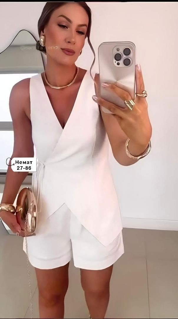 костюм белый,женские летние костюмы,элегантные комбинезоны,женский костюм с шортами,женские костюмы