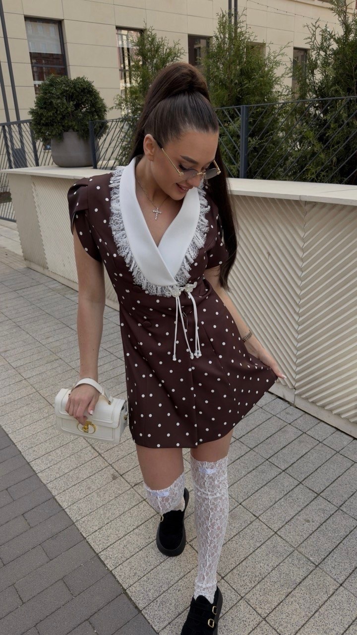 платье в горошек,платье с воротником,сарафан,платье летнее,платье