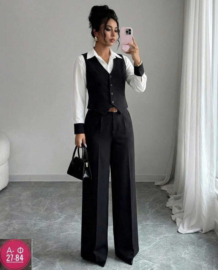 брючный костюм,женский костюм,классический костюм брючный,костюм с жилетом брючный,костюм женский брючный