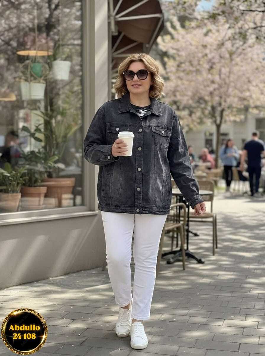 джинсовая куртка,куртка джинсовая женская,серая джинсовая куртка,женская джинсовая куртка большого размера,женская куртка