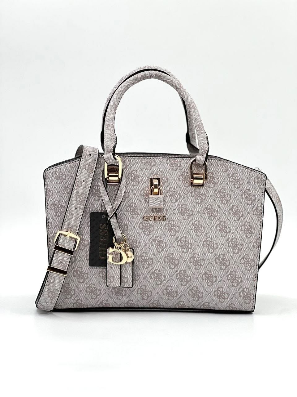 сумка женская guess,сумка guess,сумка женская guess lux,сумка guess тоут,сумка guess c g логотипом светло-серый 33х23х15 см