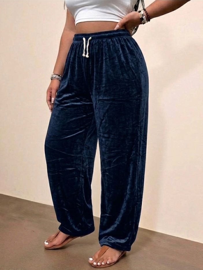 брюки велюр,azura exchange роскошные бархатные брюки-джоггеры xl чёрный,shein ezwear drawstring waist velvet pants,бархатные штаны,штаны женские