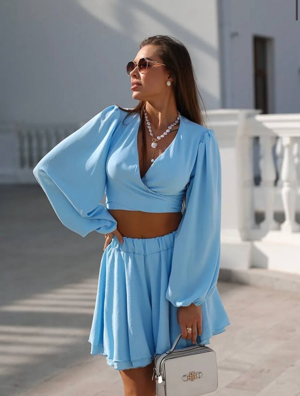 летние костюмы,женские летние костюмы,летний костюм с шортами,костюм юбка и топ