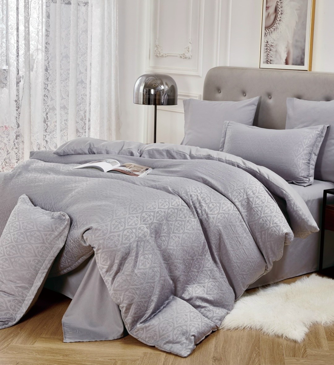 комплект постельного белья,постельного белья,вареный хлопок постельное белье,голубой страйп сатин,комплект постельного белье евро