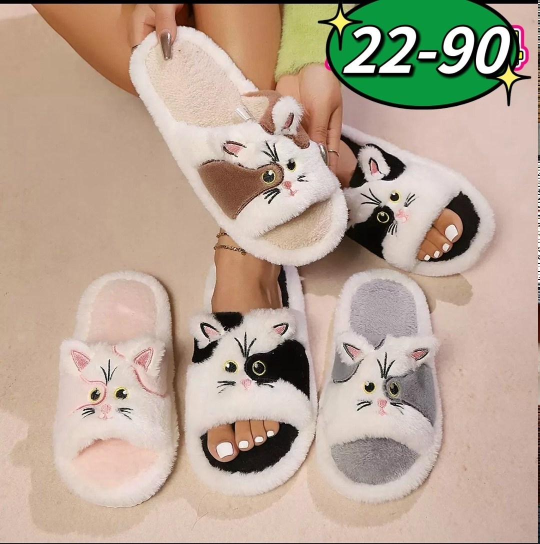 женские домашние тапочки с открытым носком,женские домашние тапочки,cat slippers женские легкие пушистые домашние тапочки,домашние тапочки пушистые женские,женские тапки