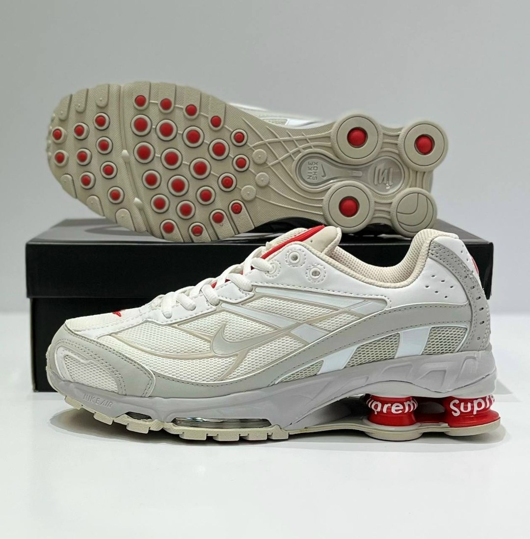 supreme x nike shox ride 2,кроссовки supreme,кроссовки supreme x nike shox ride 2 sp белые,кроссовки nike shox ride 2 x supreme white,supreme nike shox ride 2